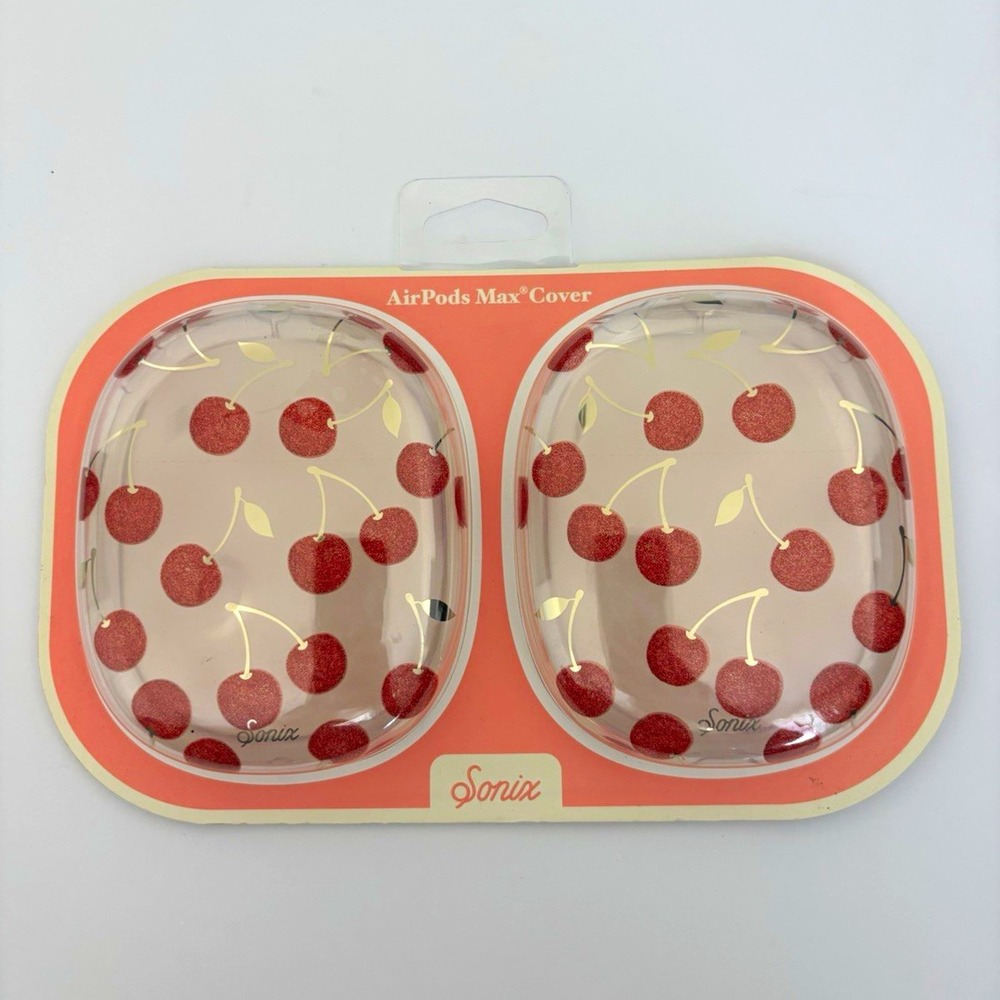 Sonix Clear/Red Cherry Print Cover for Apple AirPods Max